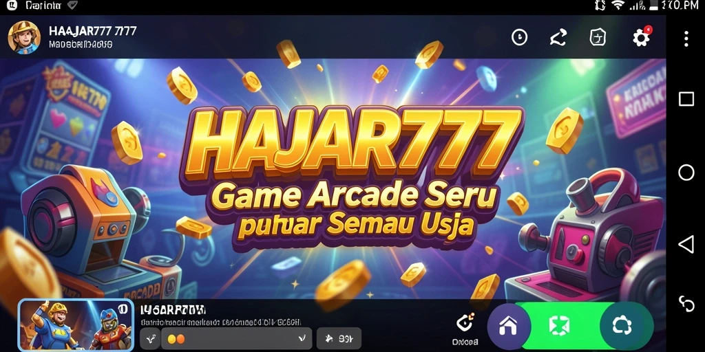 Tampilan antarmuka permainan HAJAR777 yang menarik dan intuitif.