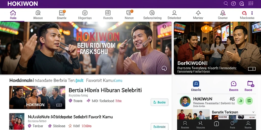 Tampilan antarmuka HOKIWON yang menarik dan informatif.