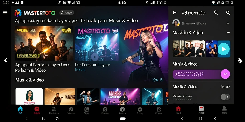 Tampilan antarmuka MASTERTOTO saat merekam layar dengan efek menarik.