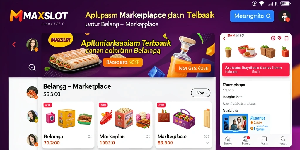 Antarmuka menarik dan mudah digunakan di MAXSLOT untuk belanja.