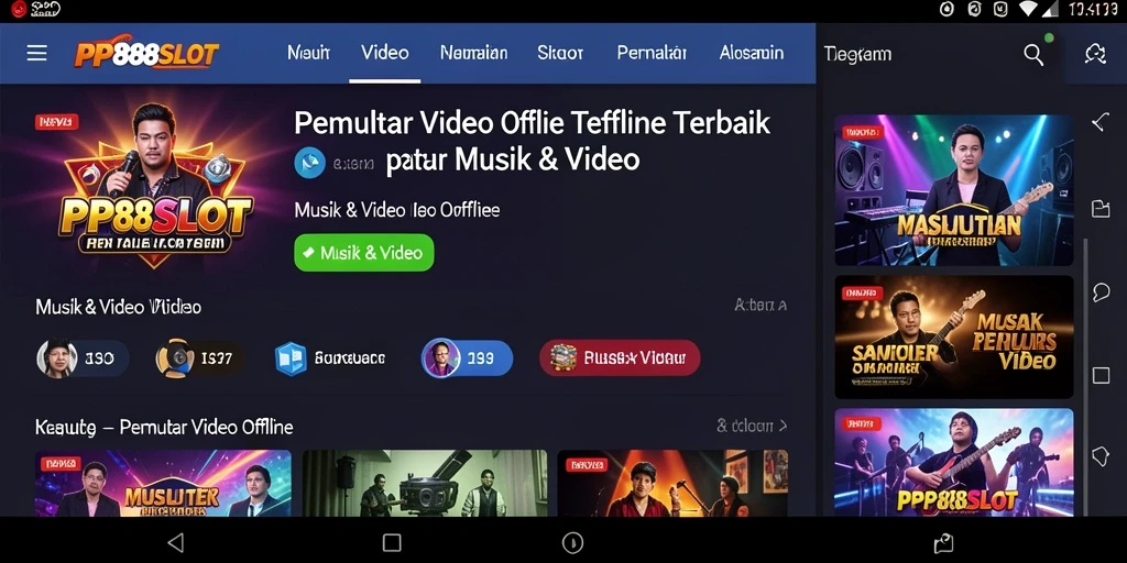 Tampilan antarmuka Pemutar Video Offline PP88SLOT yang menarik.
