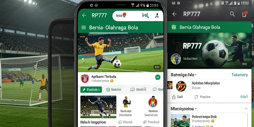 Antarmuka aplikasi RP777 yang informatif dan menarik untuk olahraga bola.